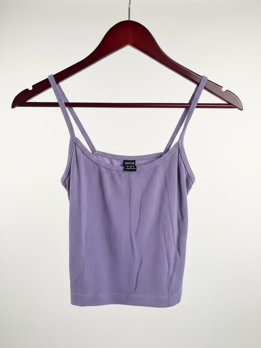 SHEIN Lavender Ribbed Spaghetti Strap Cami